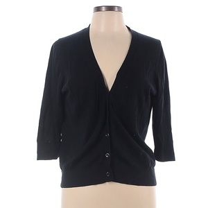 Gap Factory Solid Black Cardigan Size L